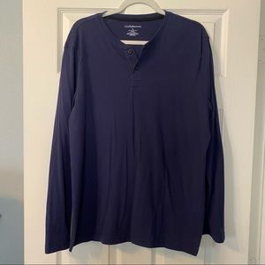 Croft & Barrow Navy Men’s Long Sleeve Henley Shirt